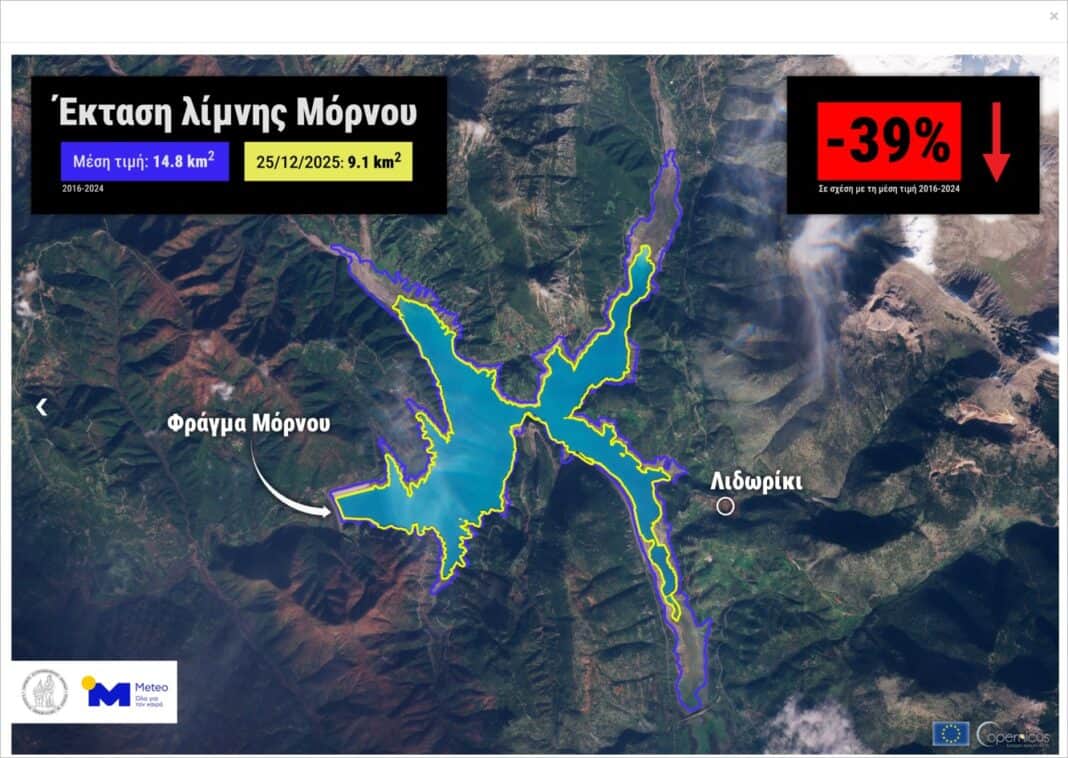 Λίμνη Μόρνου-μεγάλη πτώση, μικρή ανάσα με την αλλαγή του χρόνου
