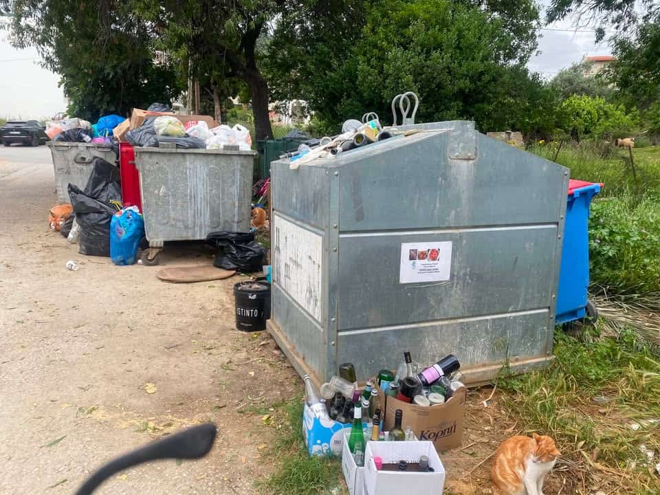 Αγανάκτηση κατοίκων για κάδους απορριμμάτων σε χώρο στάθμευσης στη Σκιάθο Αγανάκτηση κατοίκων για κάδους απορριμμάτων σε χώρο στάθμευσης στη Σκιάθο