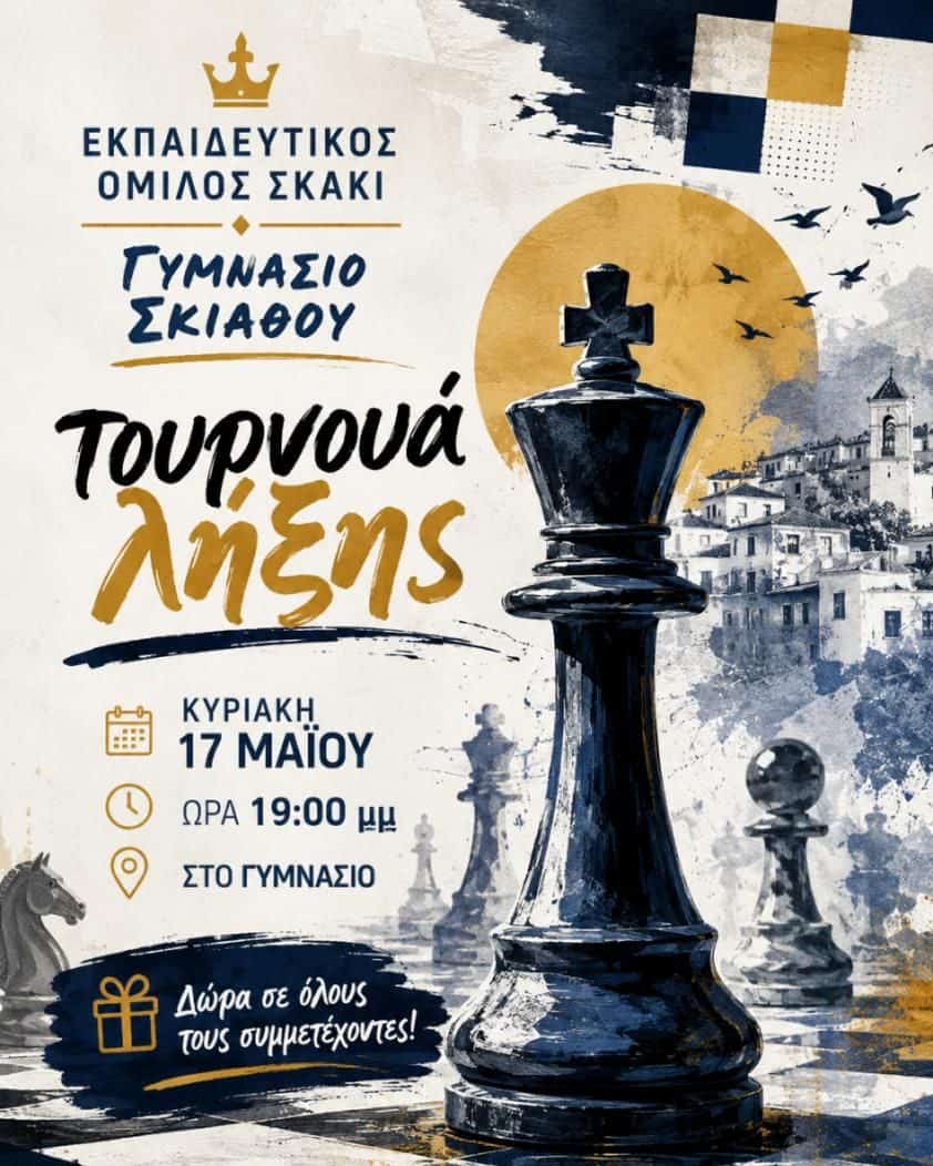 Τουρνουά λήξης του Εκπαιδευτικού Ομίλου Σκακιού του Γυμνασίου Σκιάθου Τουρνουά λήξης του Εκπαιδευτικού Ομίλου Σκακιού του Γυμνασίου Σκιάθου