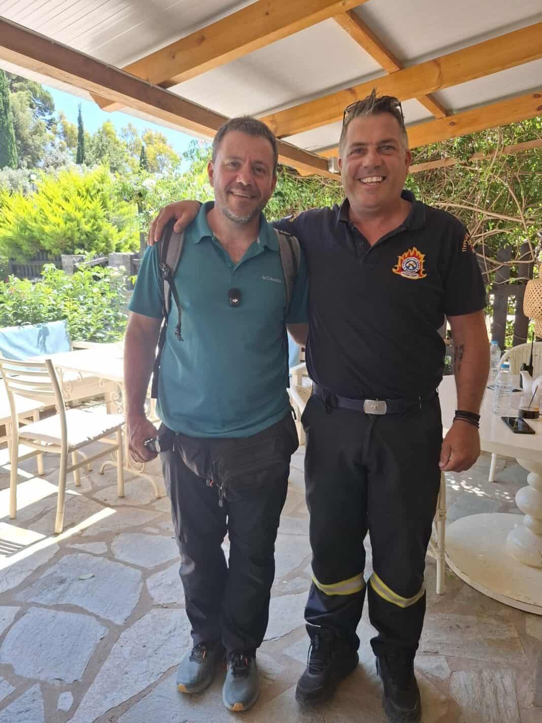 Ο πυροσβέστης που καλωσόρισε τον Ευτύχη Μπλέτσα στη Σκιάθο Ο πυροσβέστης που καλωσόρισε τον Ευτύχη Μπλέτσα στη Σκιάθο