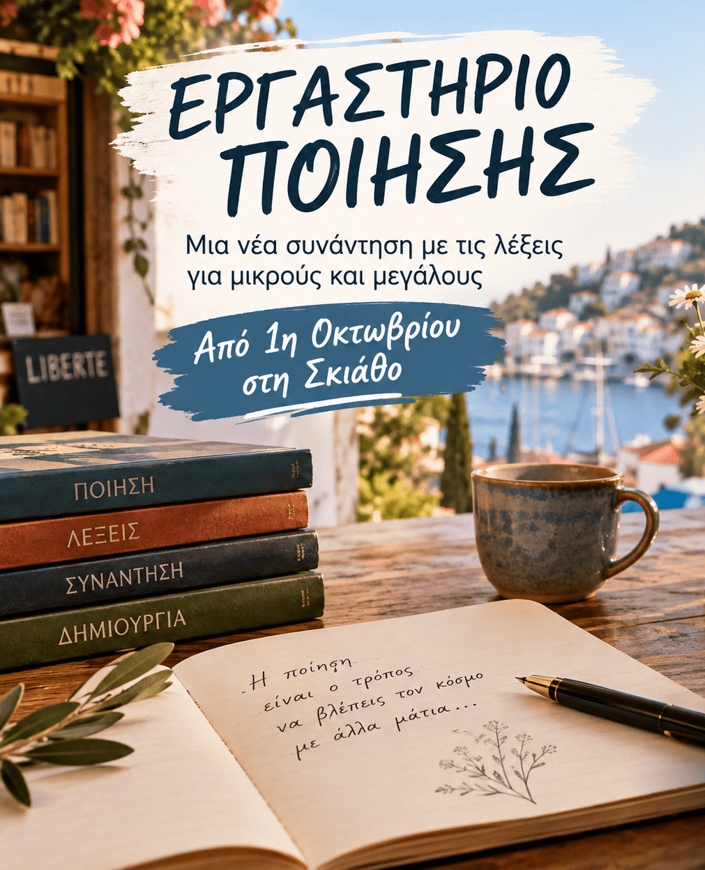 Εργαστήριο Ποίησης στη Σκιάθο: Μια νέα συνάντηση με τις λέξεις για μικρούς και μεγάλους Εργαστήριο Ποίησης στη Σκιάθο: Μια νέα συνάντηση με τις λέξεις για μικρούς και μεγάλους