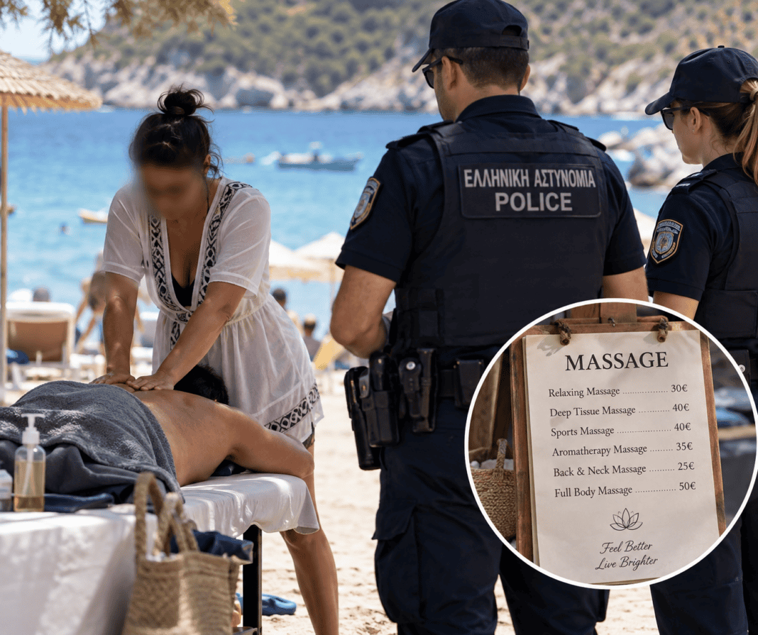 Από την παραλία στα κρατητήρια: Μασάζ χωρίς άδεια στη Σκιάθο Από την παραλία στα κρατητήρια: Μασάζ χωρίς άδεια στη Σκιάθο